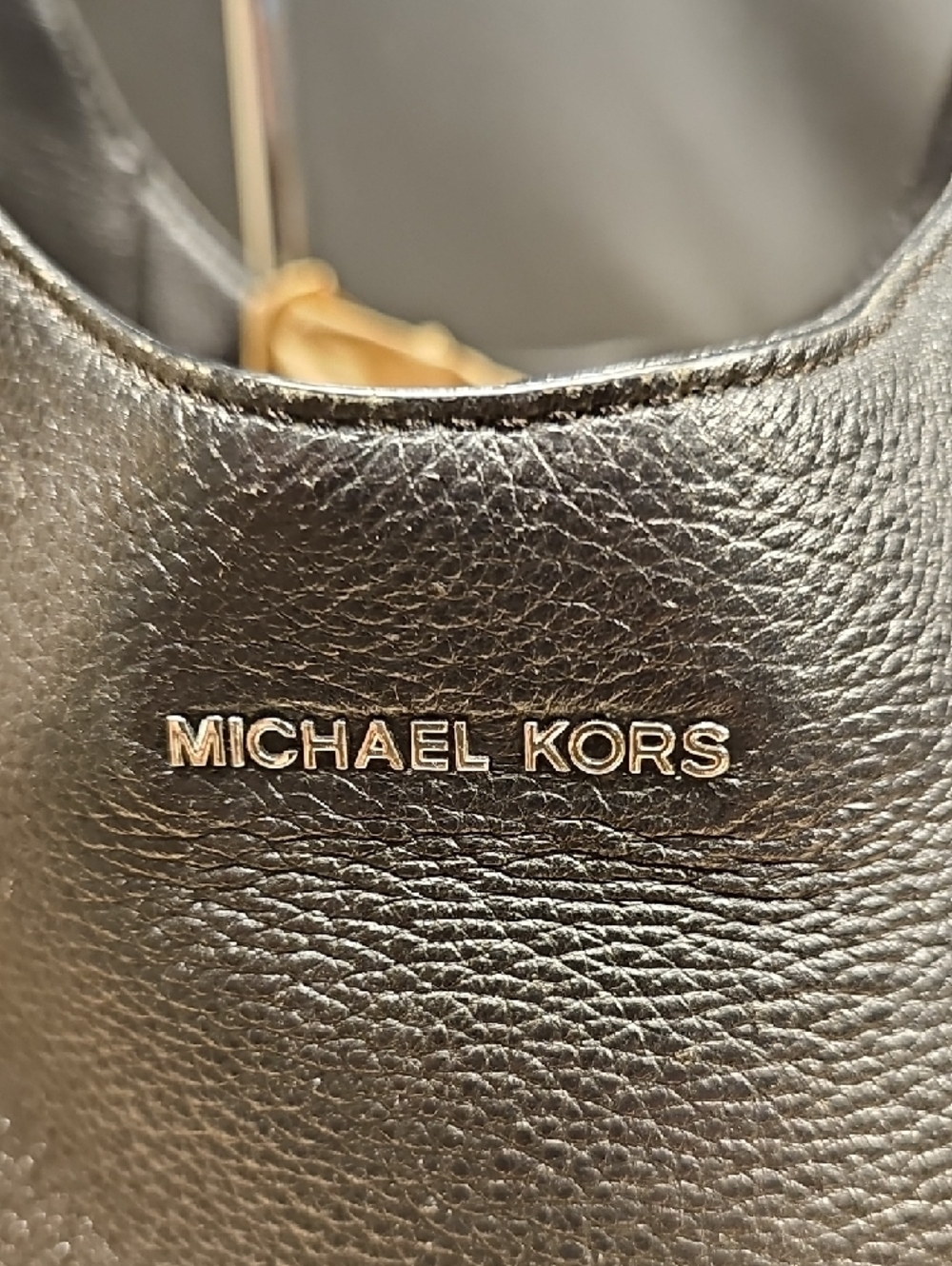 Michael Kors Black Leather Double-Handle Shoulder Bag - Picture 2 of 15